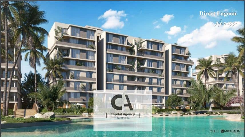 Own an apartment in Garden City with ready to move for a limited period with Misr Italia with a special discount in the Administrative Capital Vinci 0