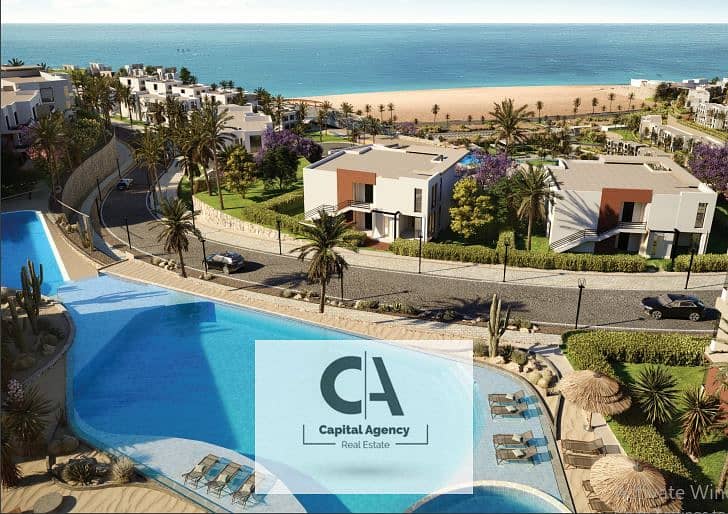 Own a twin house fully finished directly on the sea with a 33% discount on cash in Ain Sokhna & a 10% down payment in Majada El Galala _ Majada _ Iwan 0