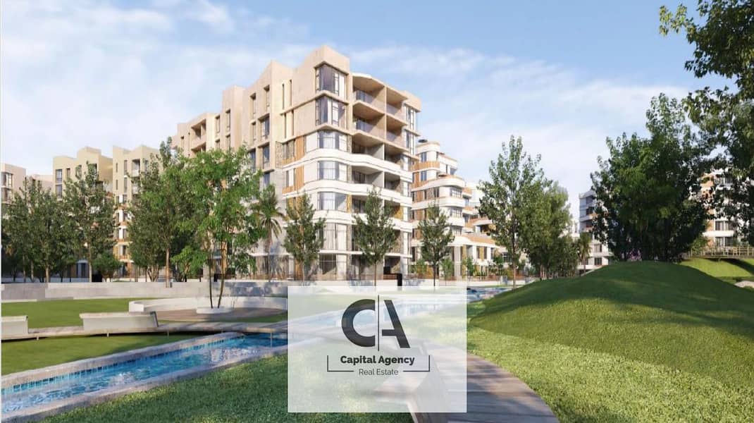 Apartment 129 m for sale fully finished in Bloomfields Compound,in front of Madinaty _ 5% down payment only _ Real estate developer Tatweer Misr - 0