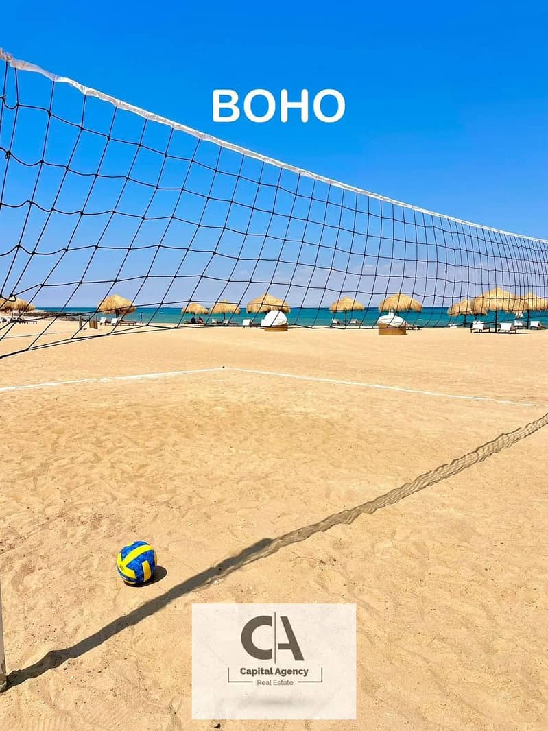 With a 30% discount on cash own a fully finished chalet directly on the sea & with a 10% down payment in Boho Ain Sokhna & equal installments_Boho 0