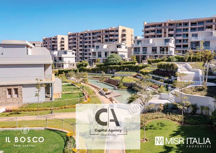 Own an apartment with 0% down payment - delivery in 6 months with a private garden and the longest payment period in IL Bosco _ New Capital 0