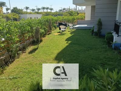 Apartment with garden  220m fully furnished  for rent in  cairo festival city - new cairo