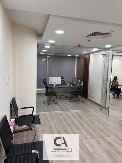 fully finished with Ac's admin office 60m for rent in trivium - New Cairo