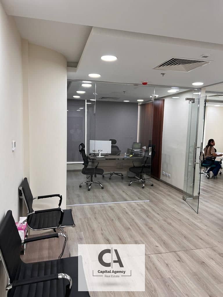 fully finished with Ac's admin office 130m for rent in trivium - New Cairo 0