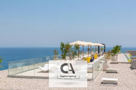 Chalet for sale with terrace, 3 rooms Directly on the sea|in Monte Galala Ain Sokhna|