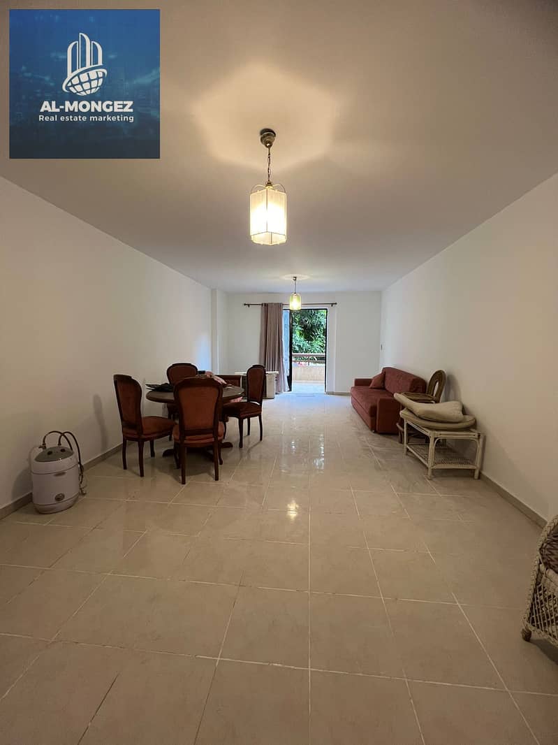 Apartment for sale, 118 meters + 60 meters garden, open view in Al-Rehab City, First Settlement 0