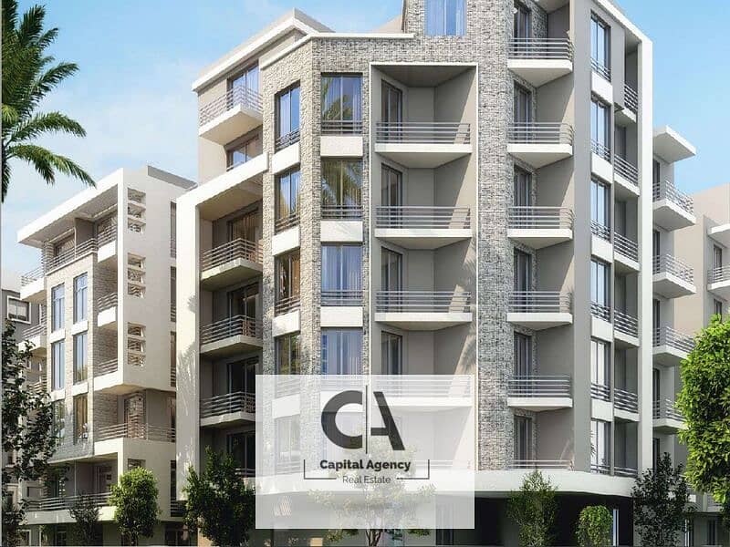 Apartment for sale without 0% down payment , installments at cash price over one year 40% cash discount in Taj City , Fifth Settlement | tag city 0