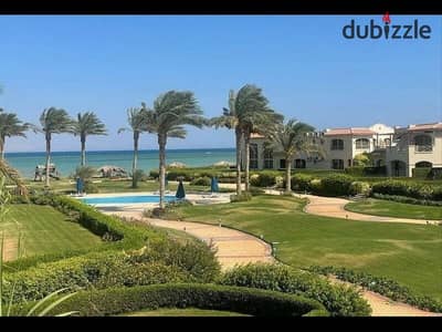 Twin-villa with an area of ​​400m fully finished + 200m garden for sale in La Vista 6 in Ain Sokhna, directly on the sea