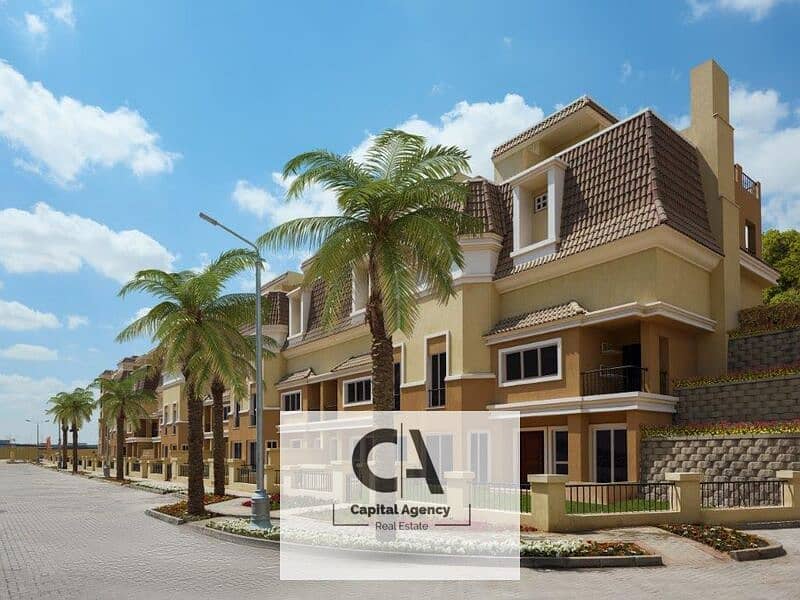 Installment for one year without down payment 0% at cash price 42% Apartment for sale in a private garden in sarai with a distinctive view on the land 0