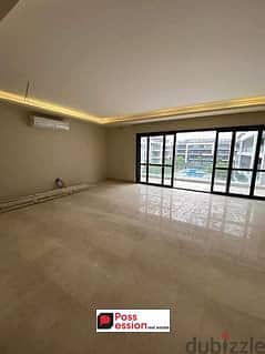 Apartment for sale in La Vista Patio Oro, New Cairo Reardy to move  completed in installments, fully finished, open view to lagoon and landscape