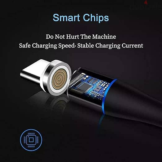 كابل مغناطيس مضئ شحن سريع و نقل داتا Fast Charging & Data Magnetic Led 6