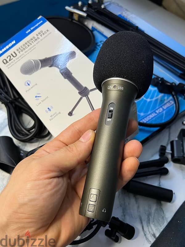 Microphone SAMSON Q2U dynamic جديد مايك Mic 7