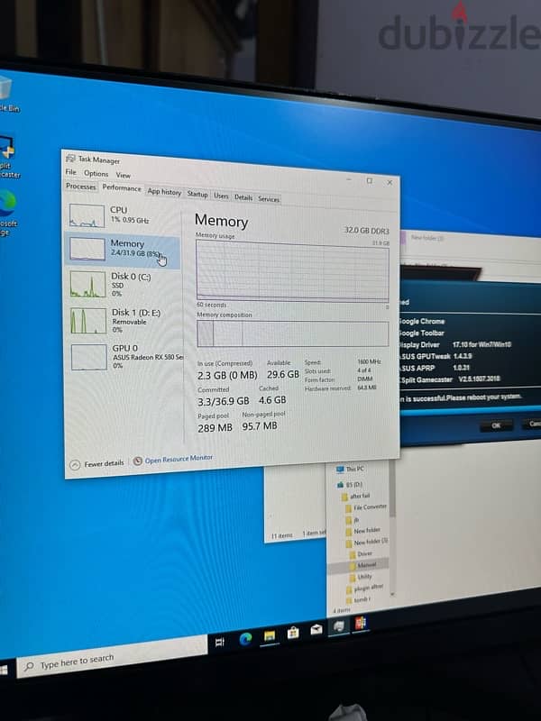 تجميعه العاب بكرت rx580 8g ومعالج i7 4790 4