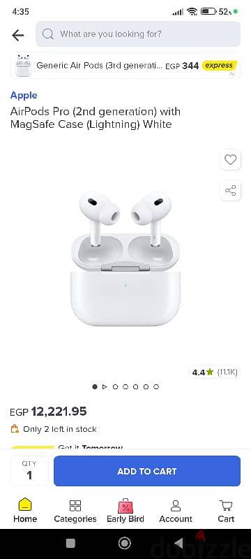 Airpods pro 2 like new  سماعة ايربودز برو ٢ بحالة ممتازة 10