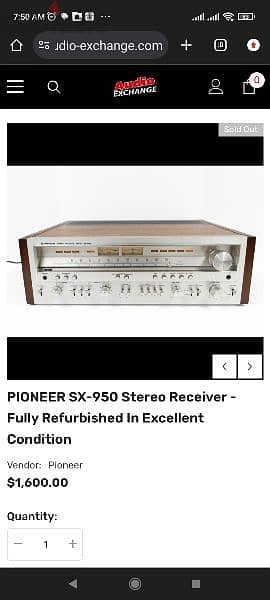 pioneer sx 950 for sale 0