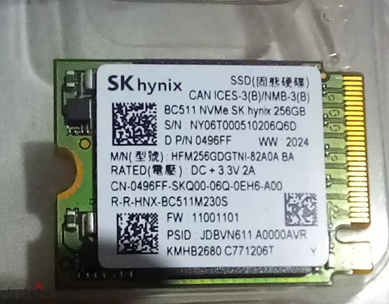 هارد ديسك SSD M. 2 256g 2230 SK hynix 3