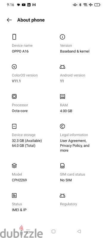 oppo A16 0