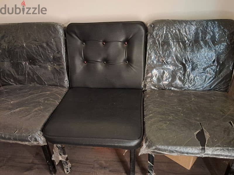 3 Leather Chair Set 2