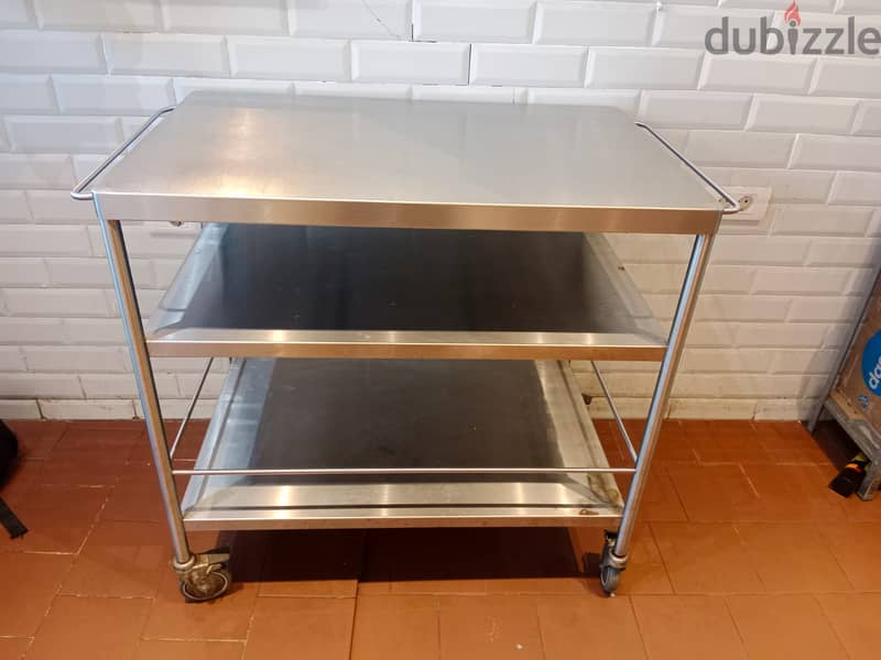 Ikea Kitchen trolley, stainless steel, 98x57 cm 0