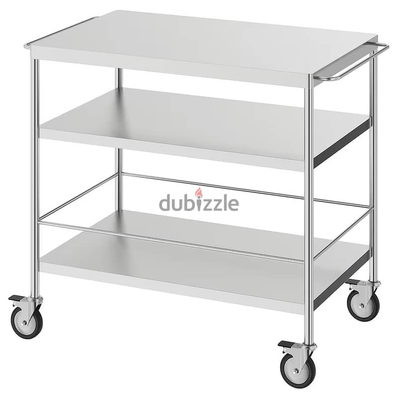 Ikea Kitchen trolley, stainless steel, 98x57 cm 1