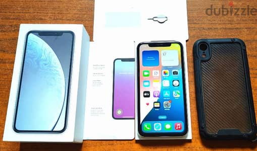 للبيع iPhone Xr مش مفتوح بدون عيوب وتر بروف بالكرتونه والجراب 128 جيجا