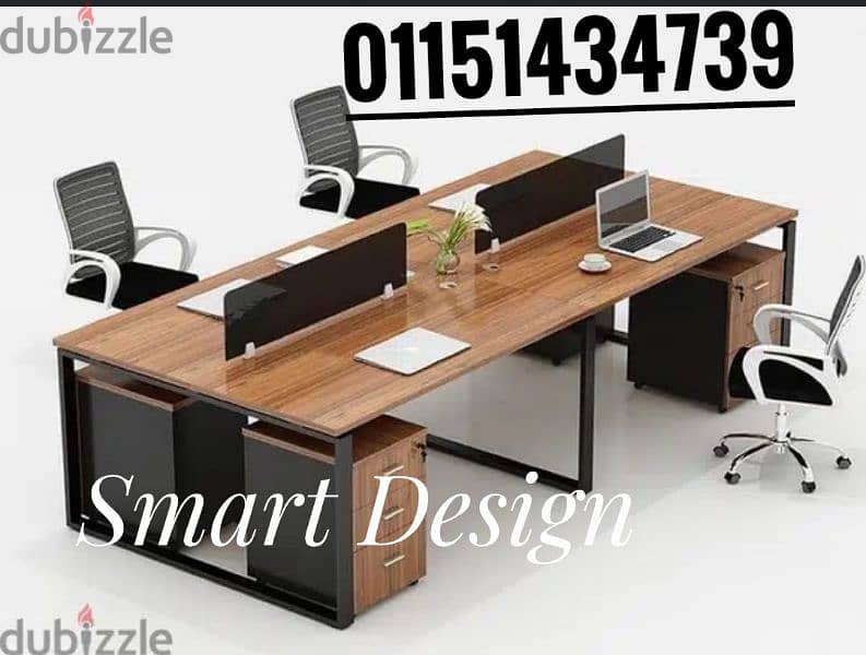 خلية عمل  - work station - Partition خشب mdf إسباني مقاس الفرد ١٢٠*٦٠ 0