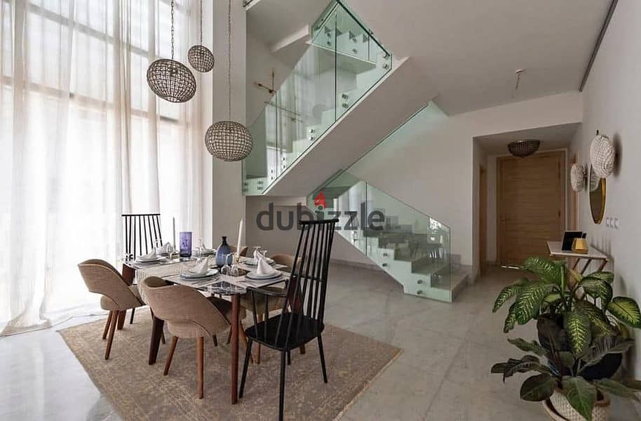 Super luxury duplex with garden, finished, for sale in Shorouk City, 3 rooms, view on landscape, with down payment and installments in Al Burouj 0