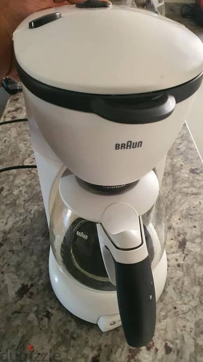 BRAUN coffee maker with filter ماكينه براون للقهوة