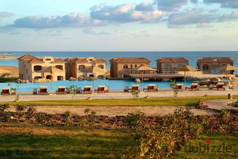 Chalet for sale, ground floor with garden, first row on the sea in Telal Ain Sokhna  fully finished including kitchen 0