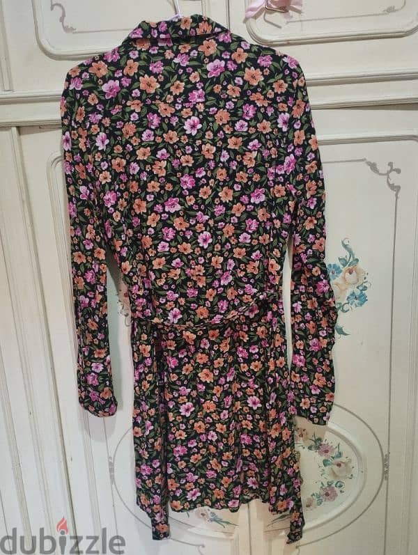 H&M floral shirt dress 2