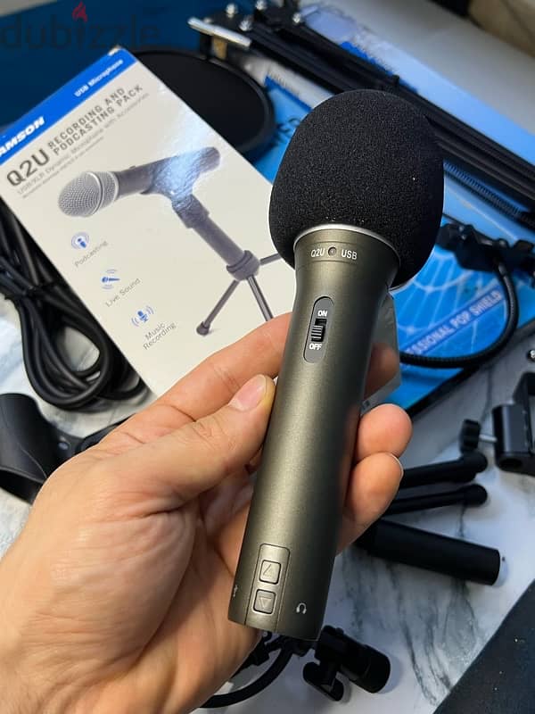 Microphone SAMSON Q2U dynamic جديد   مايك Mic 6