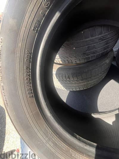 Yokohama tyres 225/60/17 -  للبيع كاوتشات مستعمله