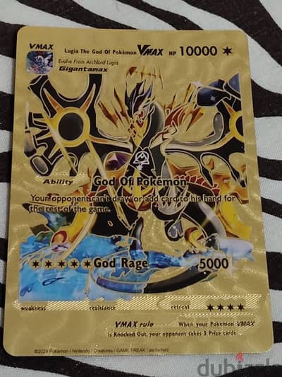 luigia the god of pokemon VMAX gold card