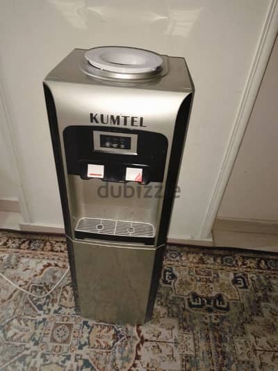 Kumtel Water Dispenser Hot And Cold with Refrigerator grey