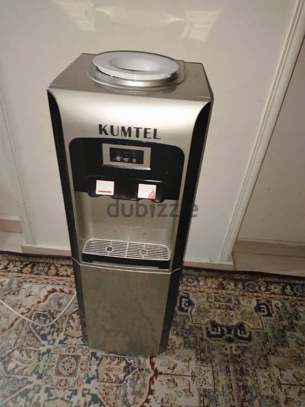 Kumtel Water Dispenser Hot And Cold with Refrigerator grey 0