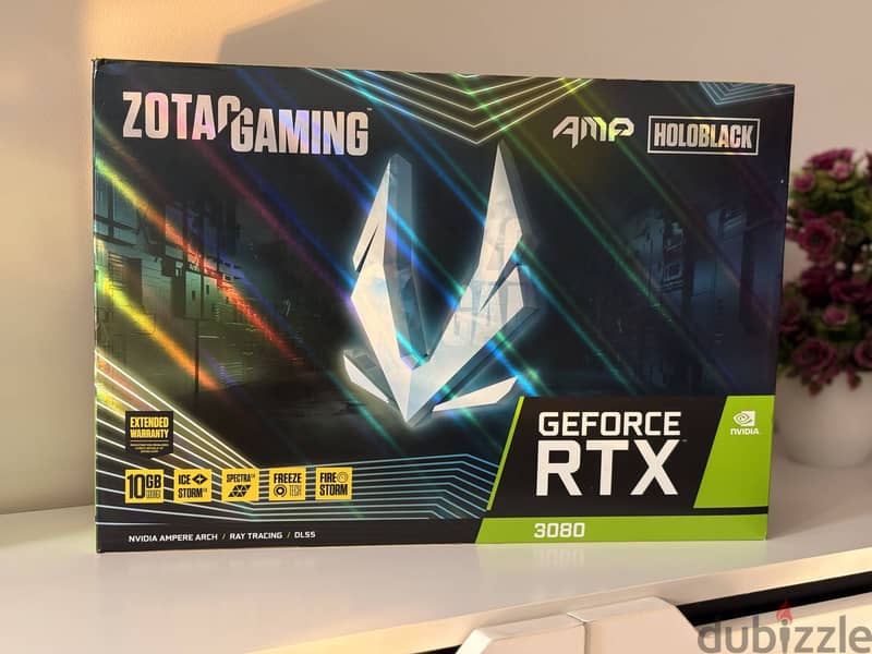 كارت شاشة ZOTAC GAMING GeForce RTX 3080 AMP HOLOBLACK جديد 0