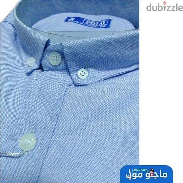 قميص رجالي سادة قطن 70% | Men's plain cotton shirt 1