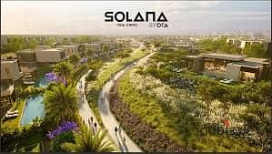 For sale 201 m penthouse (resale), fully finished with air conditioning, in Solana Compound - SOLANA, at the old price, complete with installment