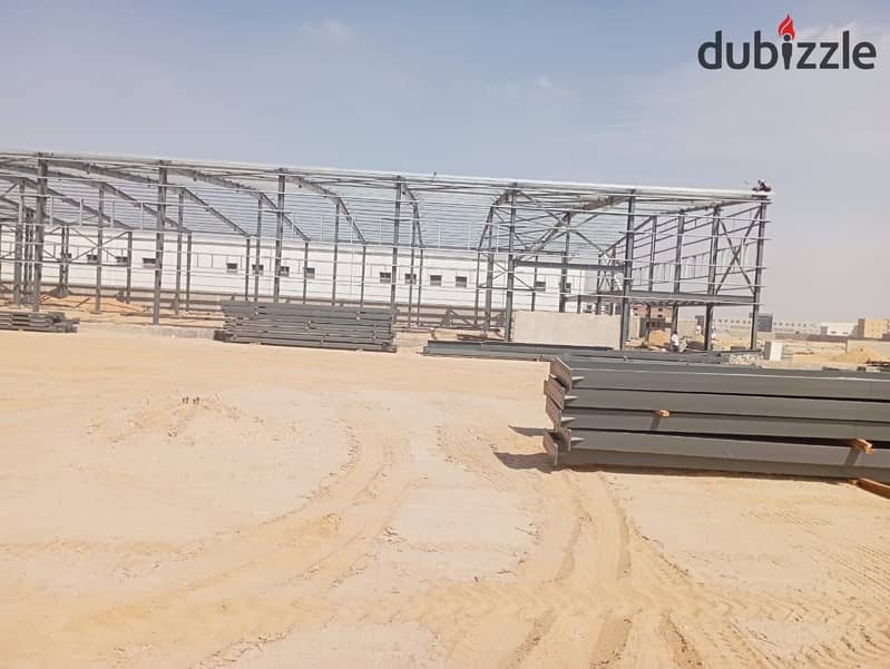 Receive Your Factory Ready For Operation On Land 112,000 Sqm, 14 Truss On 68,796 Sqm, 7 Megawatt Electricity In Industrial Compound In 10th Of Ramadan 0