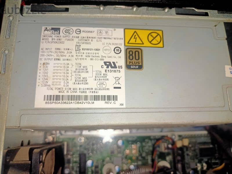 power supply Lenovo original  باور صبلاي لينوفو اورجينال 600 w 0