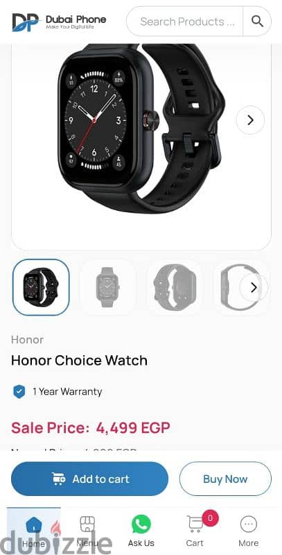 ساعة honor choice watch مستعملة كسر زيرو 5