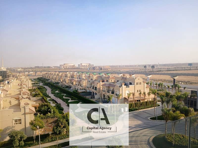 Without 0% down payment own an apartment for sale in El Patio Oro Compound - La Vista in Fifth Settlement | In installments over the longest payment 0