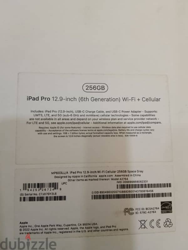 apple ipad 12.9 m2 cellular+ wifi 4