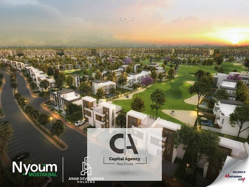 Apartments for sale in Mostakbal City minutes from Fifth Settlement Prime Location in Nyoum Compound 0