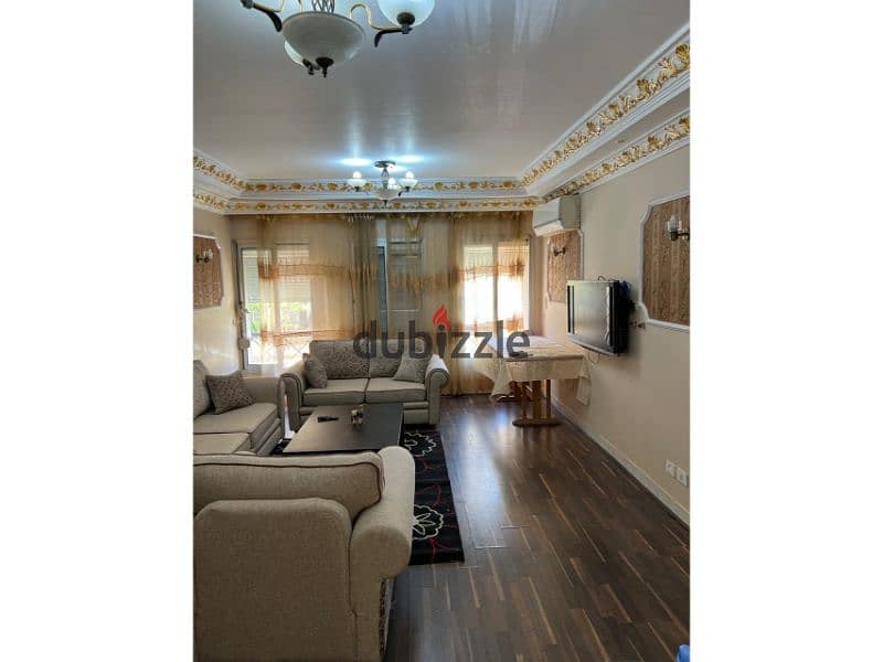 Furnished 3-room hotel apartment for rent close to services with electrical appliances in Rehab City 0