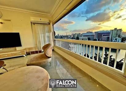 Apartment for sale in installments fully furnished open view Nile the highest monthly investment return for rent next  Hilton Hotel on the Nile maadi