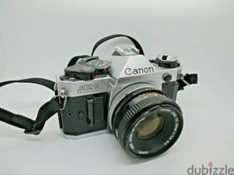 Canon AE-1 Program 35mm SLR Film Camera with 50mm 1:1.8 Lens 0