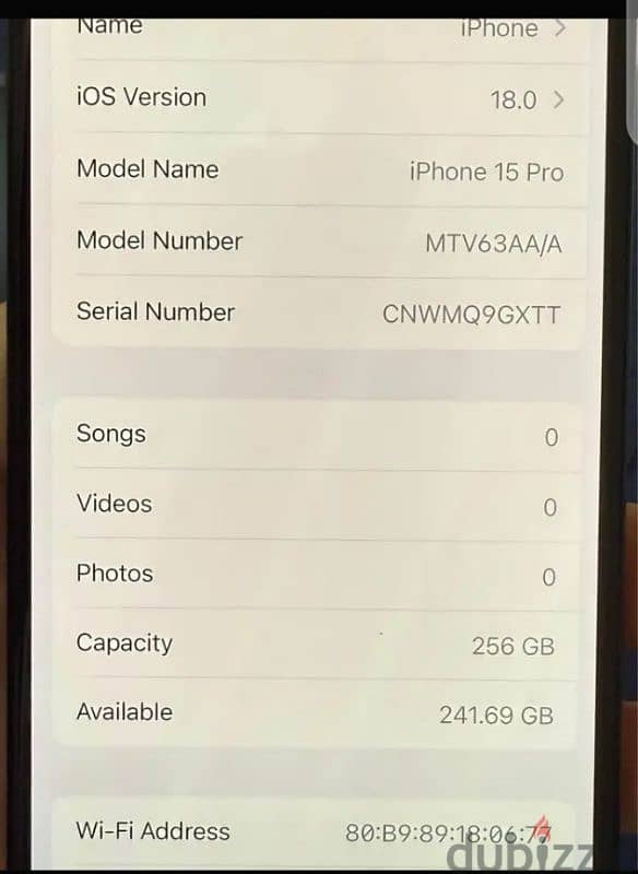 iphone 15 pro 256 gb ( blue titanium) 7