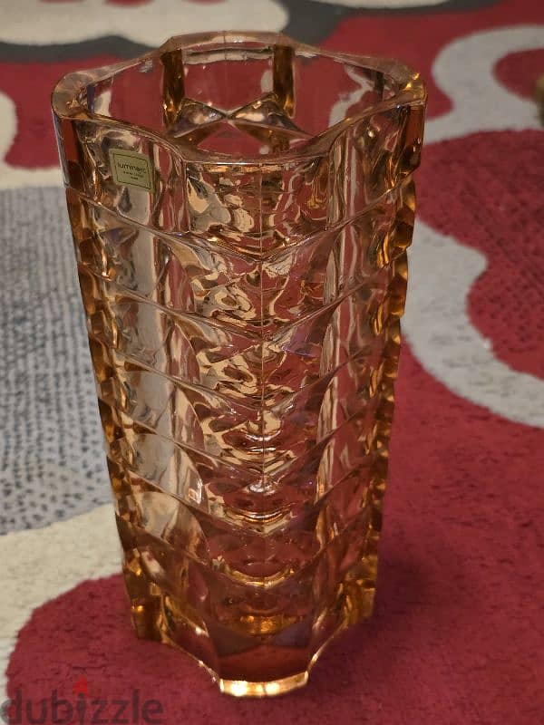 French Luminarc / Rose Crystal Vases 2