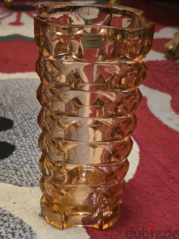 French Luminarc / Rose Crystal Vases 6